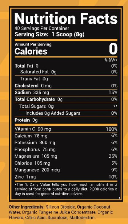 SMART ELECTROLYTES – Tangerine | Sodium + Potassium + Magnesium + Coconut Water