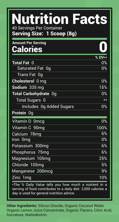 SMART ELECTROLYTES –  Lemon I Sodium + Potassium + Magnesium + Coconut Water