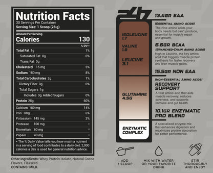 SMART PROTEIN – Chocolate Milkshake I Whey Isolate + Enzyme Blend